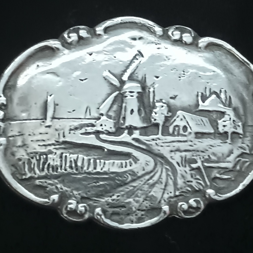 Antique white gold  brooch.